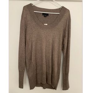 Dark Gold Scoop Neck Sweater Size XL